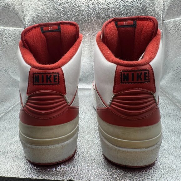 Size 10.5 Nike Air Jordan Retro Chicago Home White Red Mens Sneakers 385475-102 - Picture 8 of 11